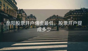 岳阳股票开户佣金最低，股票开户提成多少