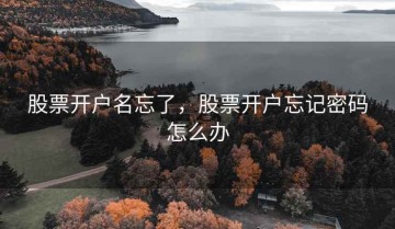 股票开户名忘了，股票开户忘记密码怎么办