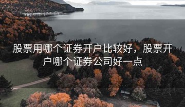 股票用哪个证券开户比较好，股票开户哪个证券公司好一点