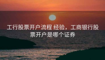 工行股票开户流程 经验，工商银行股票开户是哪个证券