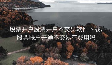 股票开户股票开户不交易软件下载，股票账户开通不交易有费用吗