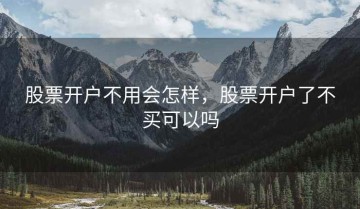 股票开户不用会怎样，股票开户了不买可以吗