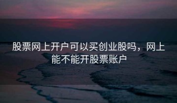 股票网上开户可以买创业股吗，网上能不能开股票账户