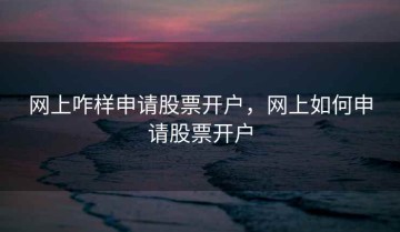 网上咋样申请股票开户，网上如何申请股票开户