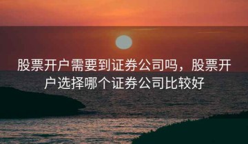 股票开户需要到证券公司吗，股票开户选择哪个证券公司比较好