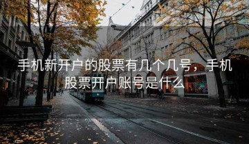 手机新开户的股票有几个几号，手机股票开户账号是什么