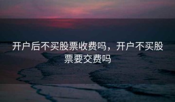 开户后不买股票收费吗，开户不买股票要交费吗
