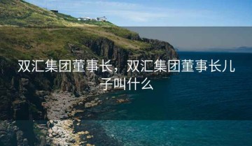 双汇集团董事长，双汇集团董事长儿子叫什么