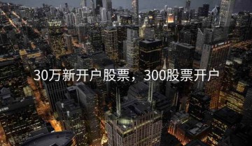 30万新开户股票，300股票开户