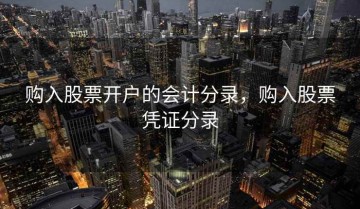 购入股票开户的会计分录，购入股票凭证分录