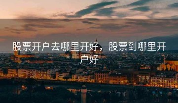 股票开户去哪里开好，股票到哪里开户好