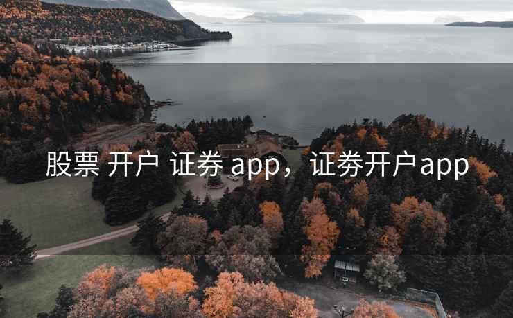 股票 开户 证券 app，证劵开户app