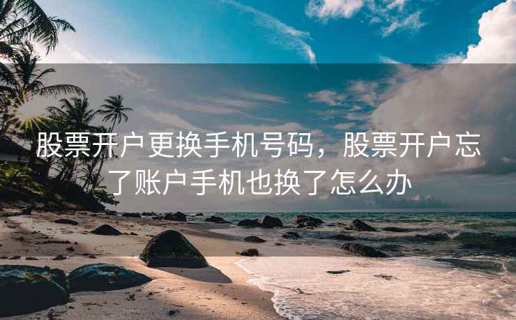 股票开户更换手机号码，股票开户忘了账户手机也换了怎么办