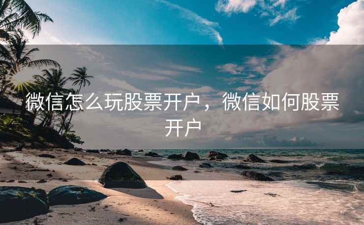 微信怎么玩股票开户,微信如何股票开户 微信怎么玩股票开户,微信如何股票开户