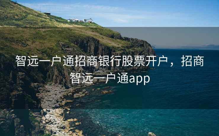智远一户通招商银行股票开户，招商智远一户通app