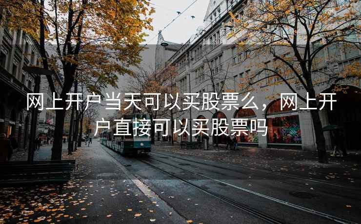 网上开户当天可以买股票么，网上开户直接可以买股票吗