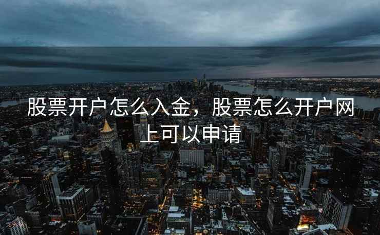 股票开户怎么入金，股票怎么开户网上可以申请
