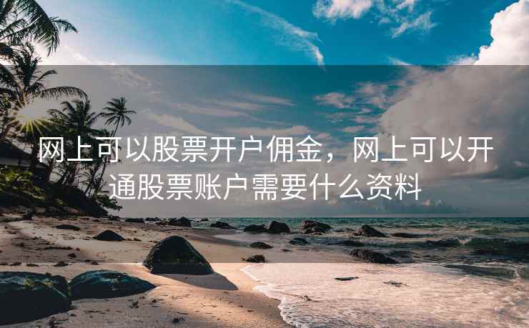 网上可以股票开户佣金，网上可以开通股票账户需要什么资料