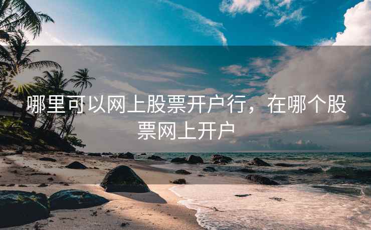 哪里可以网上股票开户行,在哪个股票网上开户 哪里可以网上股票开户行,在哪个股票网上开户
