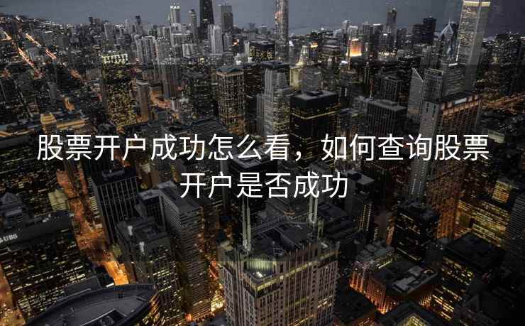股票开户成功怎么看,如何查询股票开户是否成功 股票开户成功怎么看,如何查询股票开户是否成功